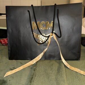 MCM Black and Gold Shopping Bag